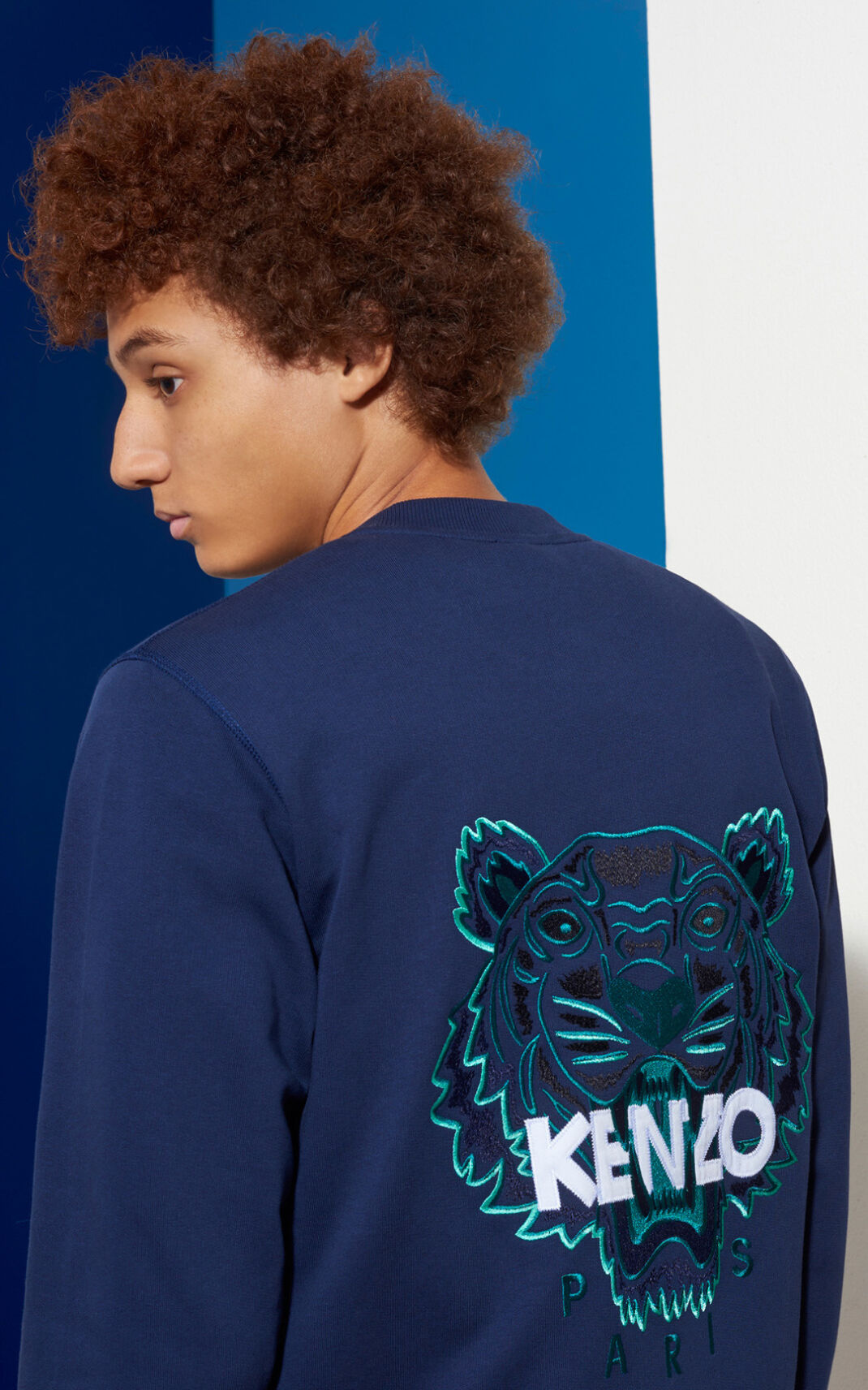 Kenzo Tiger Bomber μπουφάν ανδρικα βαθυ μπλε | GR076324